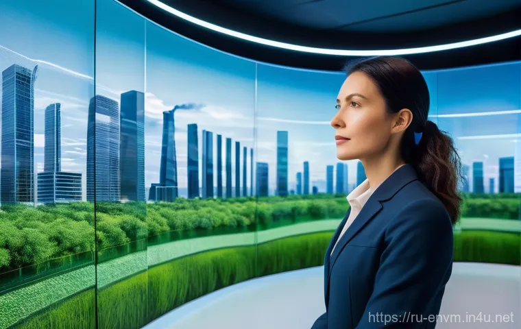 환경관리사와 지속 가능한 기업 사례 - **Prompt 1: The Visionary Ecological Strategist**
"A confident and intelligent female ecological...