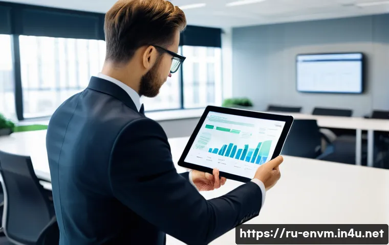 환경관리사 자격증으로 다국적 기업 취업하기 - A professional environmental manager in a modern international corporate office, dressed in formal b...