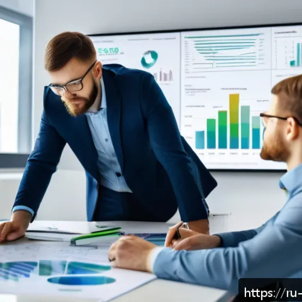 환경관리사 시험 준비물 체크리스트 - A professional office environment showing a diverse team of Russian environmental managers collabora...