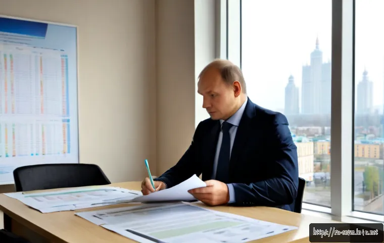 Home 15 환경관리사와 환경 법률 자문 사례 - Photorealistic environmental manager and legal adviser reviewing a pollution compliance case at a cl...